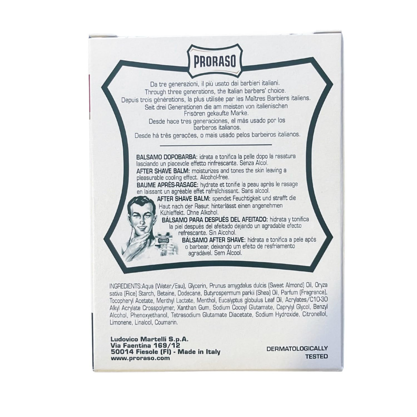 Proraso Bálsamo Después De Afeitar Refrescante 100ml Italia