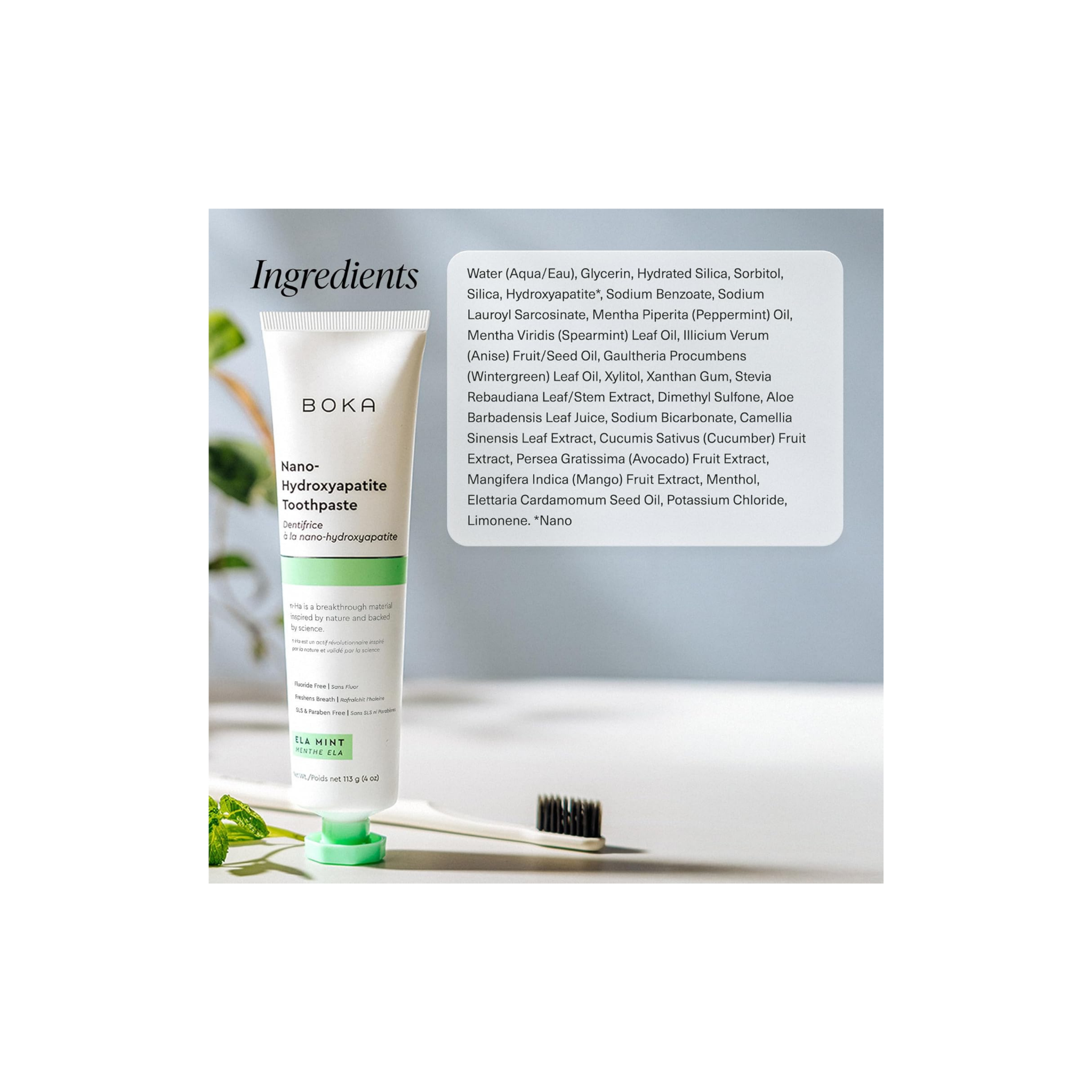 Boka Ela Mint- Fluoride Free Nano Hydroxyapatite