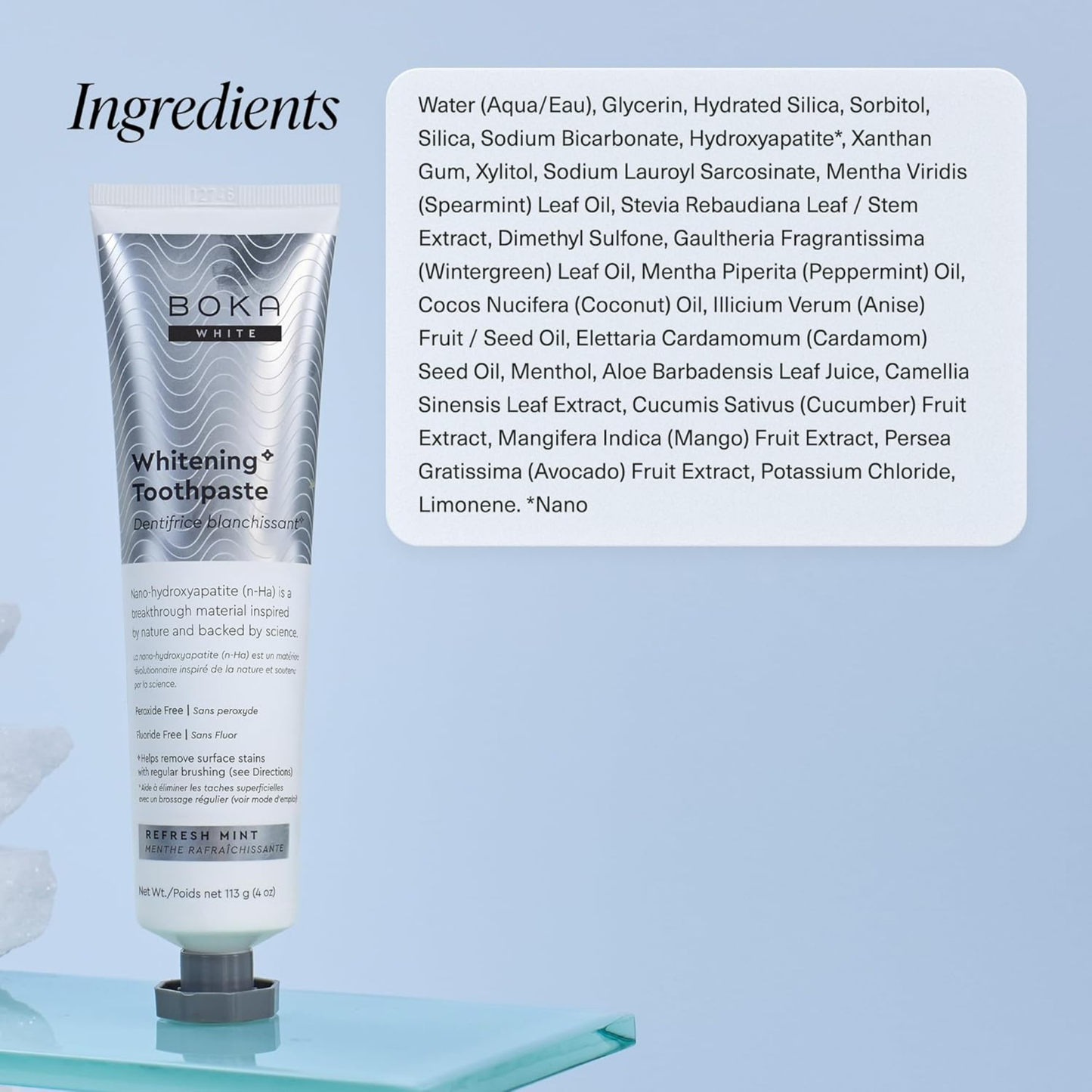 Pasta Dental Boka Whitening Fluoride Free Nano Hydroxyapatite
