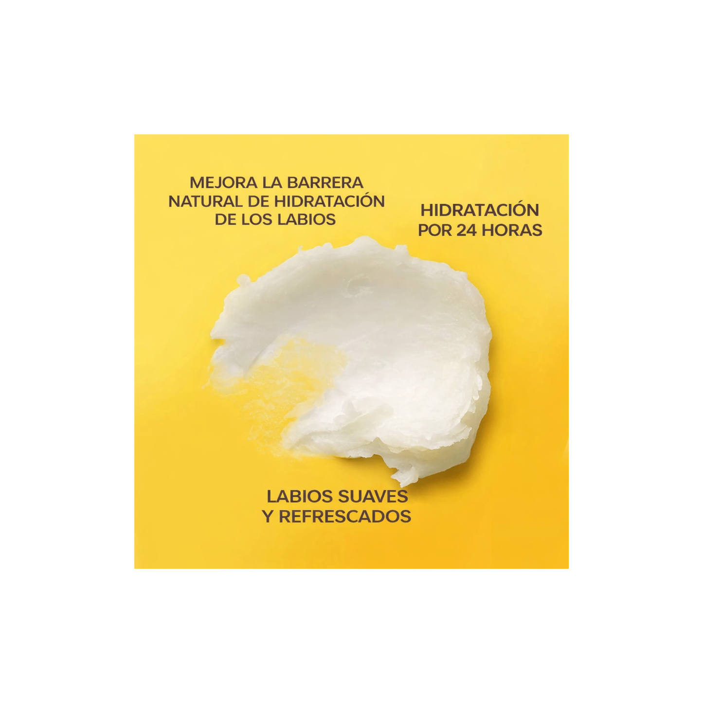 Textura cremosa del Bálsamo Labial Burt's Bees con cera de abeja, hidratación 24 horas