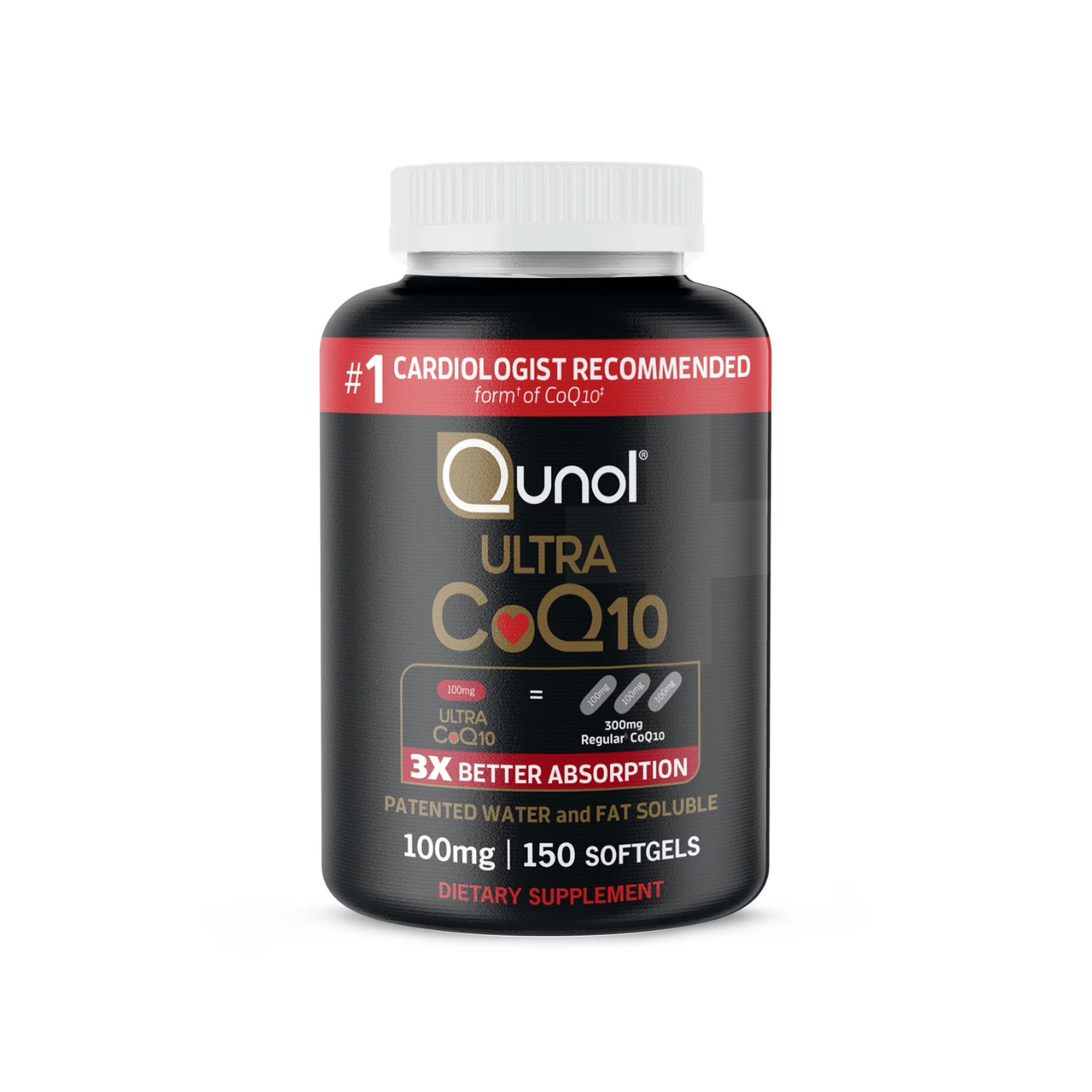 Qunol Ultra CoQ10 100mg 150 cápsulas blandas