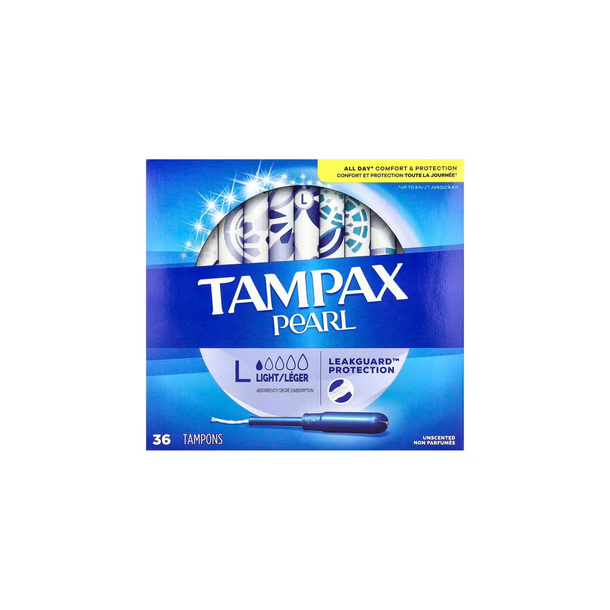 Tampones Tampax Pearl con aplicador absorbencia Light