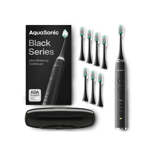 Cepillo dental eléctrico sónico Aquasonic con 8 cabezales