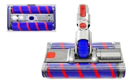 Cepillo Motorizado Rodillo Ancho Compatible Dyson Transparente