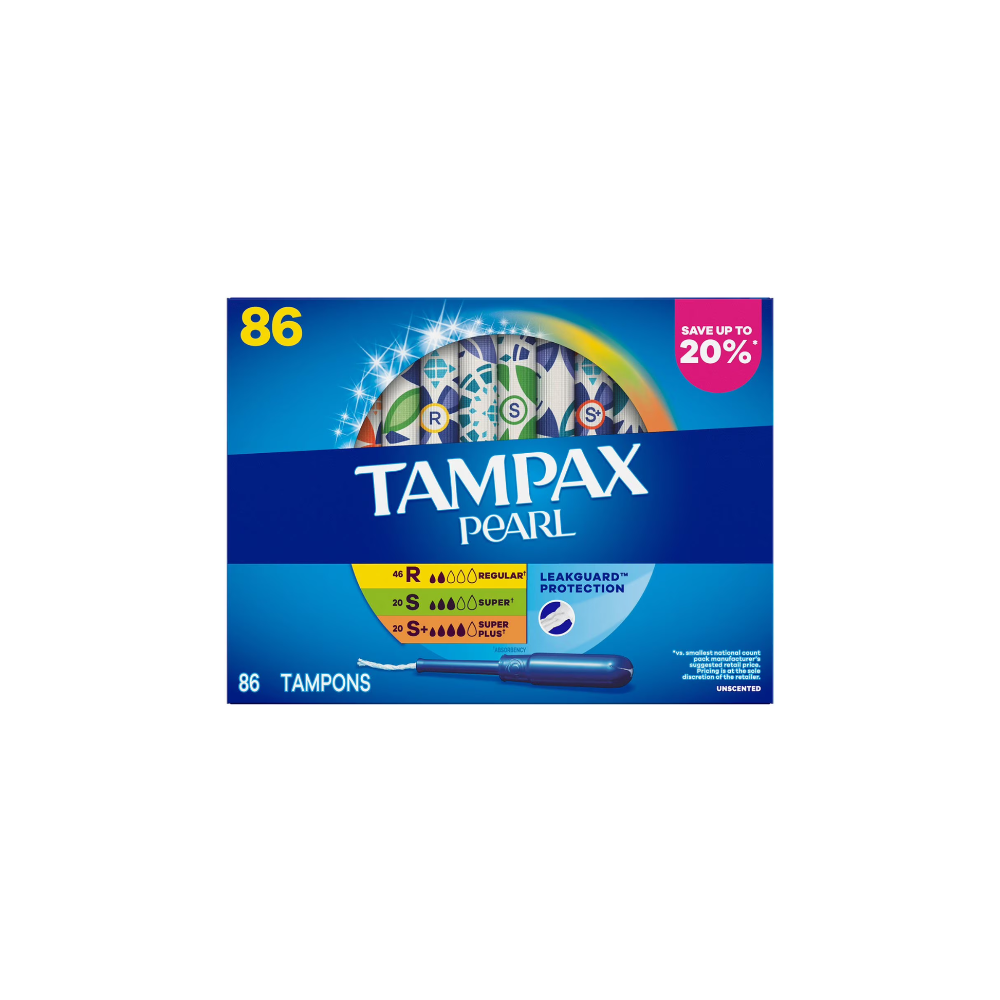 Tampones Tampax Pearl con aplicador R S S+
