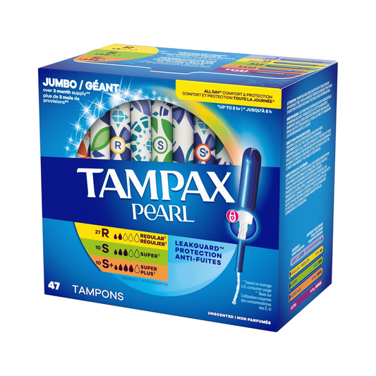 Tampax Pearl 47u con Aplicador R/S/S+ Sin Perfume